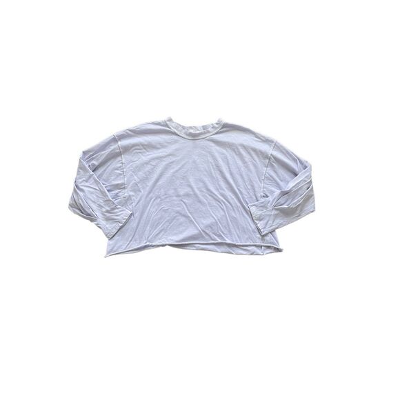 Free People Boxy Cropped Long Sleeve Tee – Size XL - Picture 1 of 6